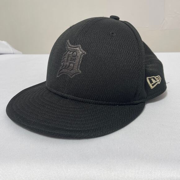Detroit Tigers Hat Men's 7 1/2 MLB New Era 59Fifty Baseball Cap Black - Picture 5 of 7